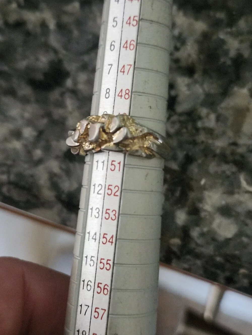 Two Tone Gold Nugget Ring Size 5